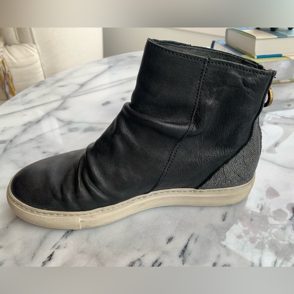 FIORENTINI + BAKER Black Leather Sneaker Shoe, Size 36.5, Excellent Condition - Picture 5 of 14